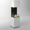 Henley Vienna white bioethanol stove for contemporary interiors