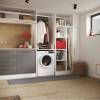 Hoover H3WPS486TAM6-80 8kg Washing Machine - White in modern utility room setting