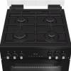 Hotpoint 78L gas twin cooker in sleek black finish