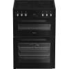 Hotpoint HDE6VDB1 electric double cooker in black 60cm