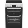 Hotpoint HTE6VDCW electric twin cooker in white 60cm