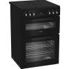 Hotpoint black electric cooker with ceramic hob and double ovens