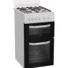 Hotpoint gas twin cooker with glass lid and enamel pan supports