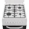 Hotpoint white gas cooker with lid