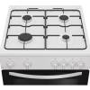 Indesit 60cm white gas twin cooker with auto ignition hob
