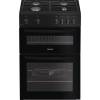 Indesit IDG6GB gas double cooker black, 60cm freestanding cooker, Dalzells