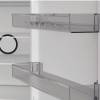 Indesit silver fridge freezer with glass shelves and Fresh Zone drawer