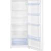Interior of IceKing RL254EW showing adjustable glass shelves and crisper drawer