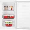 Interior of Zenith ZFS4481W showing 3 clear freezer drawers