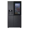 LG 628 L side‑by‑side fridge freezer with InstaView door lit up