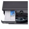 LG F4X1009NMK washing machine display and detergent drawer close-up