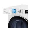 LG FDV709W dryer open drawer view showing filter and water tank compartments
