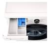 LG W4X1085NWK detergent drawer open showing compartments for detergent and softener