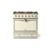 La Cornue CornuFé Albertine 90cm Dual Fuel Polished Brass Ivory