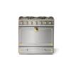 La Cornue CornuFé Albertine 90cm Dual Fuel Polished Brass Stainless Steel