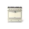 La Cornue CornuFé Albertine 90cm Dual Fuel Polished Brass White