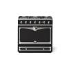 La Cornue CornuFé Albertine 90cm Dual Fuel Satin Chrome Matte Black