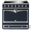 La Cornue CornuFé Albertine 90cm Induction Satin Chrome Dark Navy Blue