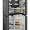 Liebherr black stainless fridge freezer interior view