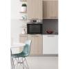 Lifestyle image of Indesit KFWS3844HIXUK integrated into a modern stainless steel kitchen