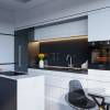 Lifestyle view of the NordMende SOC315BL in a kitchen setting