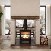 Mendip Woodland double sided contemporary wood burner