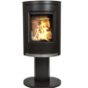 Mi Fires Ovale Tall on Pedestal Wood Burning Stove