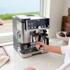 Ninja ES701UK Luxe Café Pro espresso machine on kitchen counter in black and stainless steel
