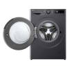 Open LG F4Y511GBLN1 washer showing drum and control panel