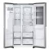 Open LG GSXE91BSAD showing spacious side-by-side storage layout