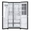 Open LG GSXE91EVAD showing spacious fridge and freezer interior
