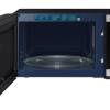 Open microwave showing ceramic enamel interior and large 32L capacity