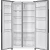 Open view of Indesit INGF6441XP4UK showing spacious fridge and freezer compartments