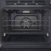 Open view of Indesit IO278P1XUK oven showing interior with racks and large drip tray