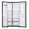 Open view of LG 638L fridge freezer showing full storage layout