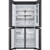 Open view of LG GMV960NNME showing fridge and freezer compartments