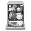 Open view of the LG full-size dishwasher with stainless steel tub and quick wash