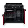 Open view of the Rangemaster Classic 100 range cooker with five gas burners two ovens and grill