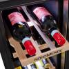 Open view showing internal the wine racks and LED lighting