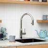 Polished chrome Quooker Flex Tap with boiling, chilled and sparkling water