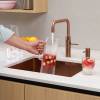 Quooker Fusion Square Tap – Rose Copper finish with child-safe double push-turn knob