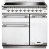 Rangemaster  ELS90EIWH - 90cm Elise Induction White Brushed Chrome Range Cooker 107940