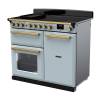Rangemaster 100cm Estel Deluxe Induction Misty Blue Antique Brass Range Cooker 18092
