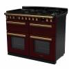 Rangemaster 110 Estel Deluxe Dual Fuel Bordeaux Antique Brass Range Cooker 18147