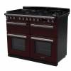 Rangemaster 110cm Estel Deluxe Dual Fuel Bordeaux Chrome Range Cooker 15251