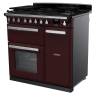 Rangemaster 90cm Estel Deluxe Dual Fuel Bordeaux Chrome Range Cooker 14979