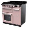 Rangemaster 90cm Estel Deluxe Dual Fuel Pale Pink Chrome Range Cooker 14982