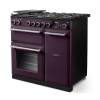 Rangemaster AURA90DFP 19330 Plum Brushed Nickel Range Cooker