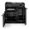 Rangemaster AURA90DFPSLT-BN1 Slate Brushed Nickel Range Cooker