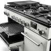 Rangemaster AURA90DFPWHT-BN1 White Brushed Nickel Range Cooker